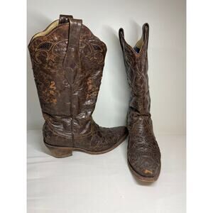 Corral Ladies Womens Chocolate Boots C2692 Size 8